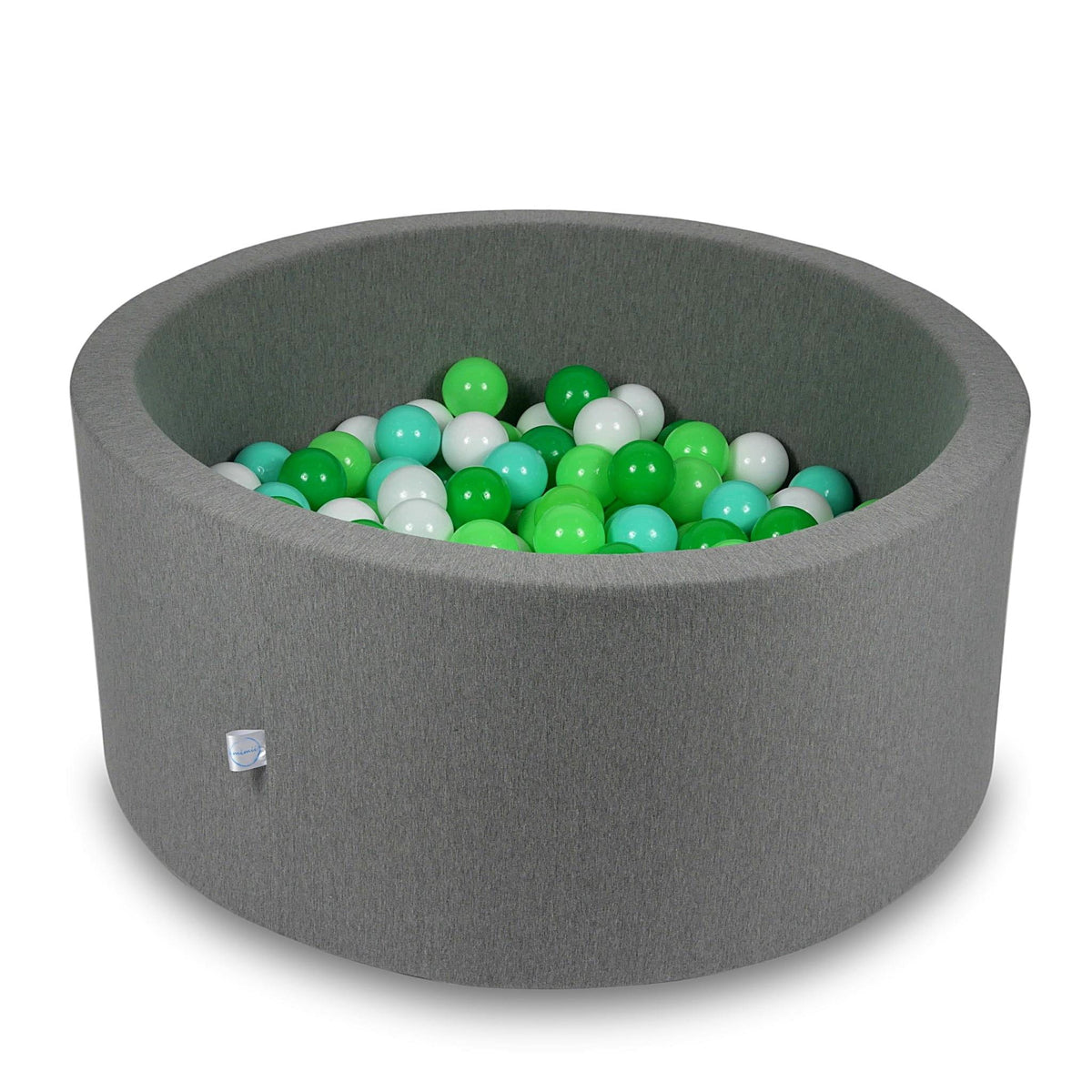 Piscine à balles 90x40cm gris avec balles 300pcs (blanc, céladon, menthe, vert)