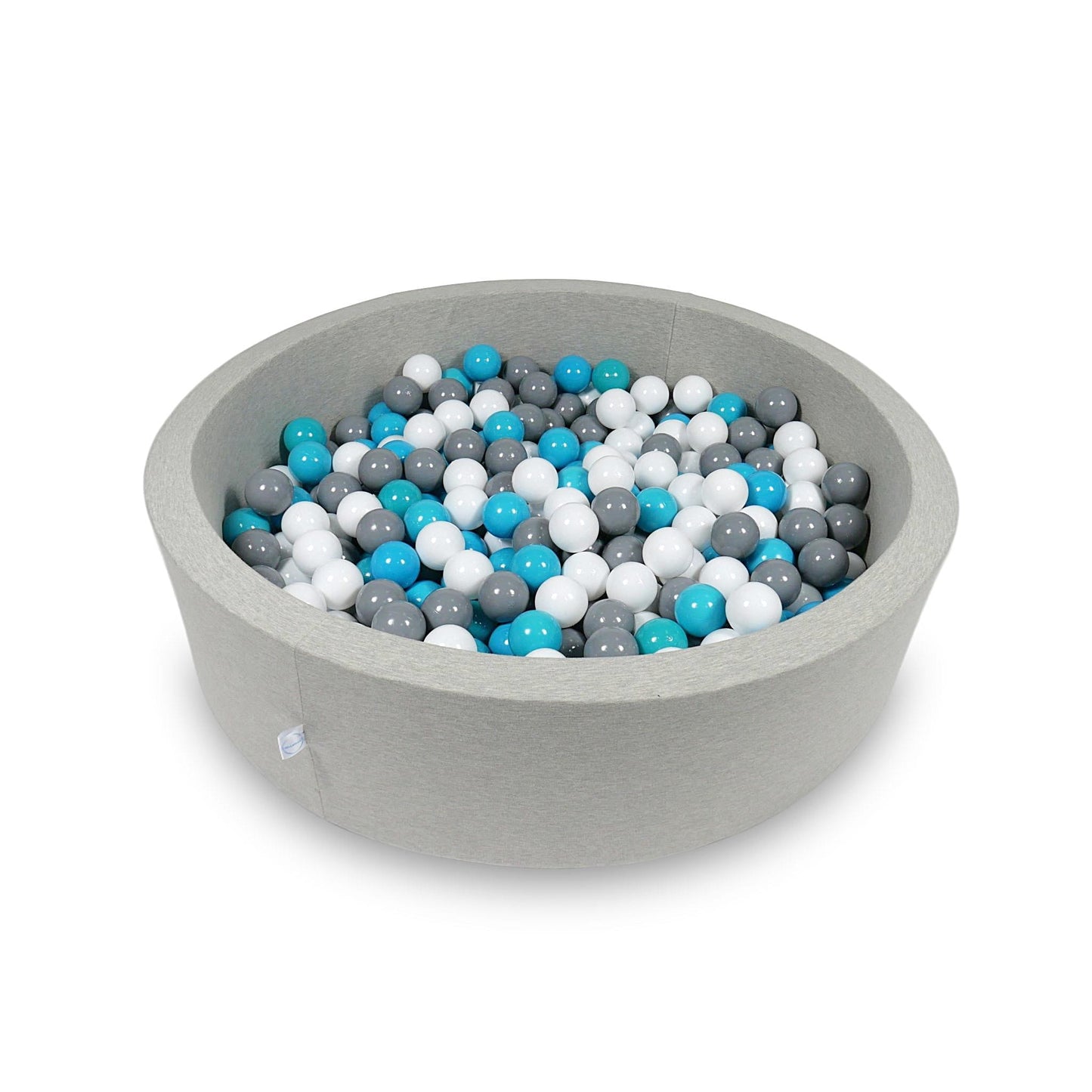 Piscine à balles 110x30cm gris clair avec balles 400pcs (turquoise, blanc, gris)