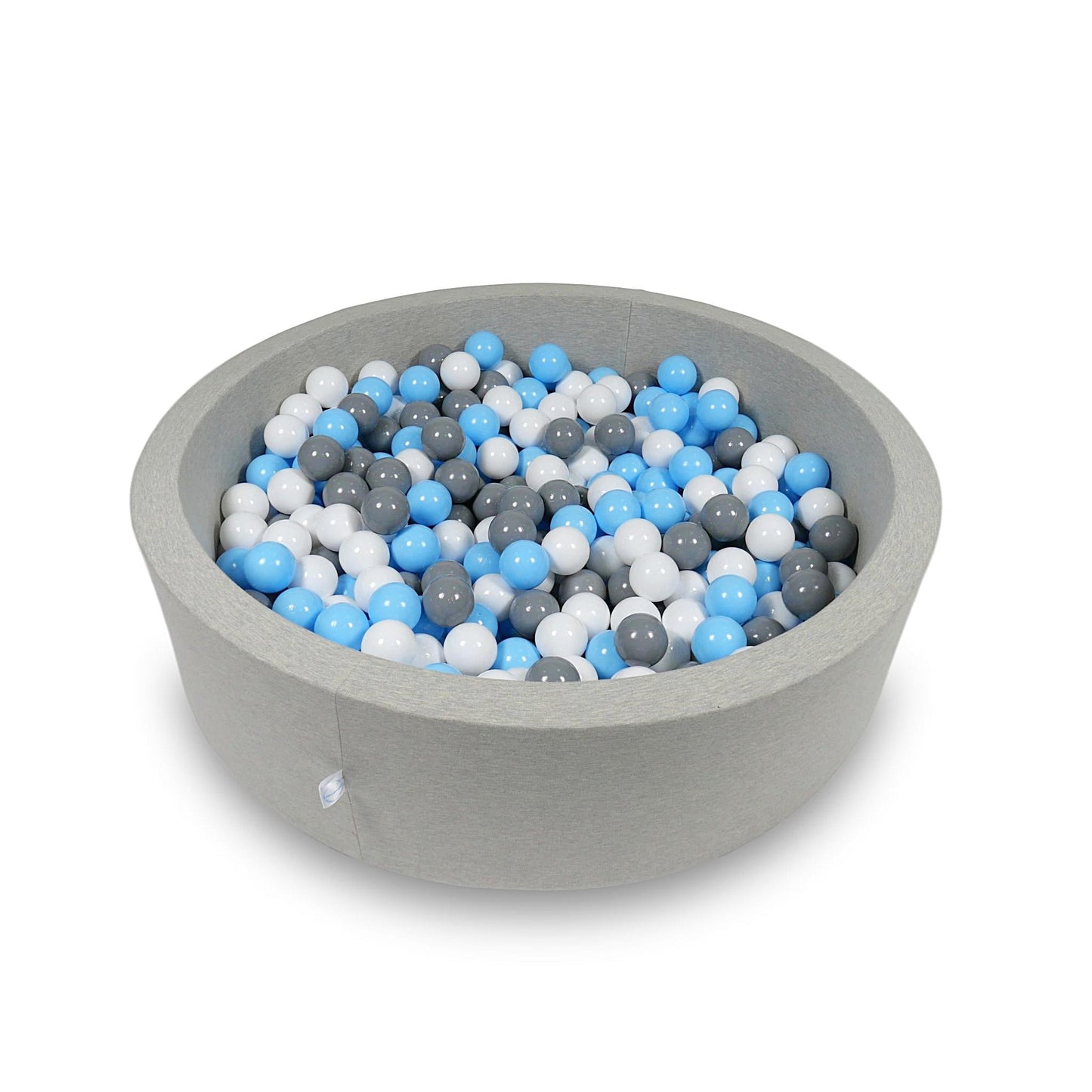 Piscine à balles 110x30cm gris clair avec balles 400pcs (bleu bébé, blanc, gris)
