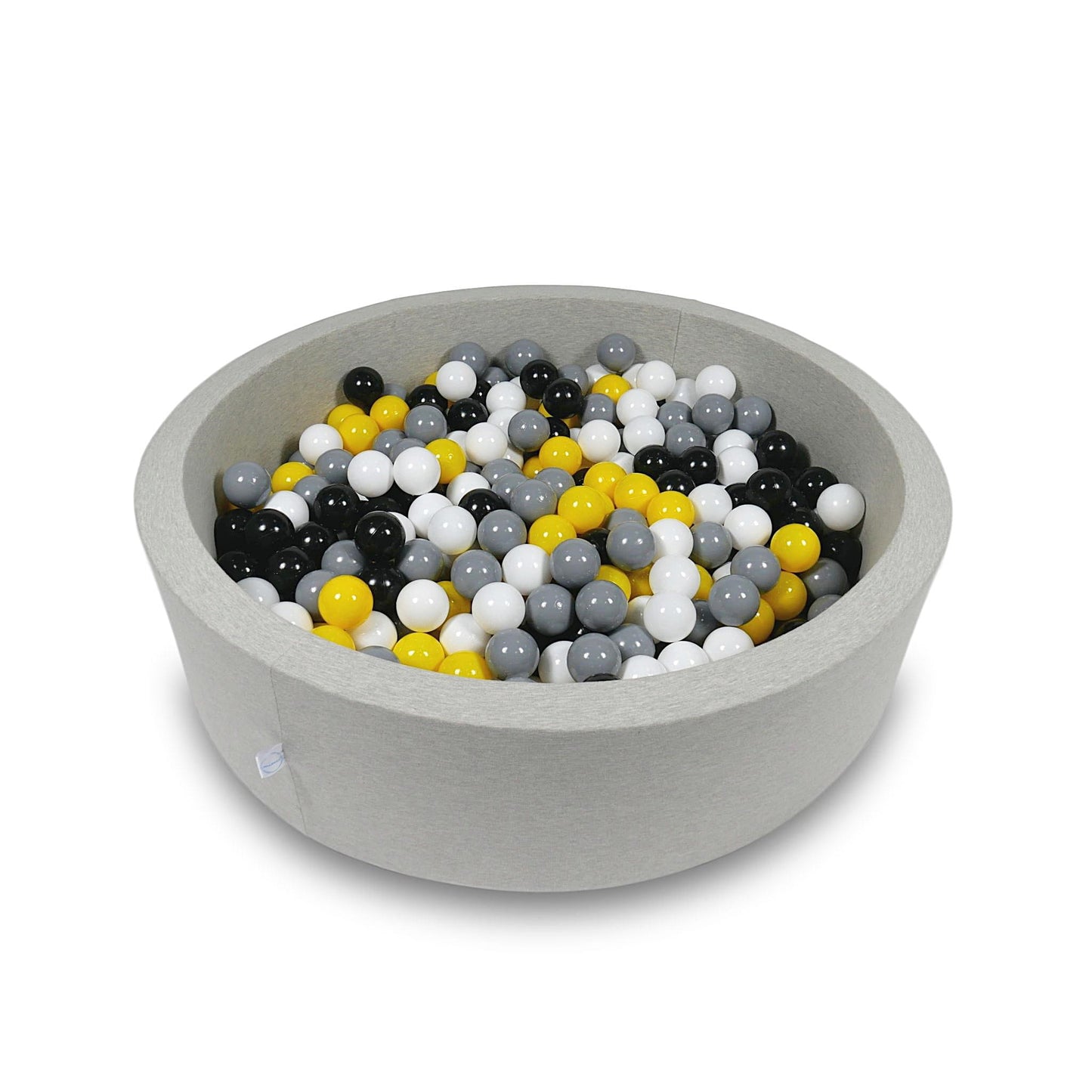 Piscine à balles 110x30cm gris clair avec balles 400pcs (jaune, blanc, gris, noir)