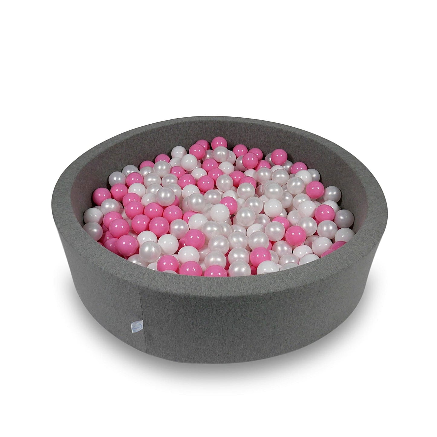Piscine à balles 110x30cm gris avec balles 400pcs (blanc, perle, rose poudré)