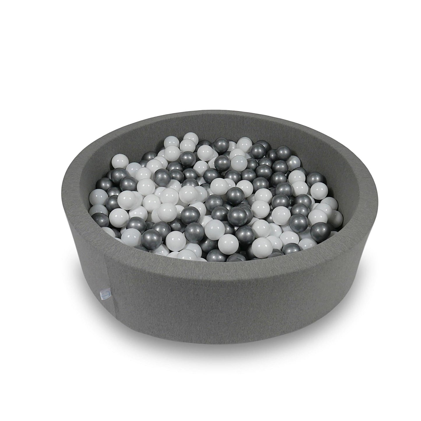 Piscine à balles 110x30cm gris avec balles 400pcs (blanc, argent)