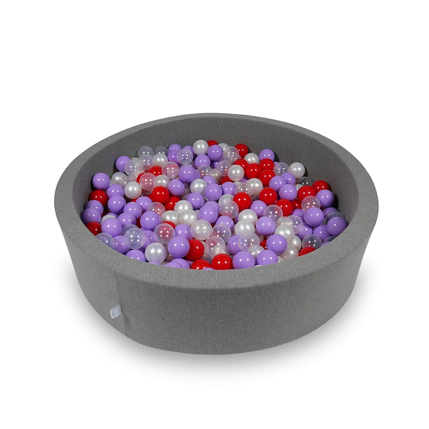 Piscine à balles 110x30cm gris avec balles 400pcs (transparent, perle, chiné, rouge)