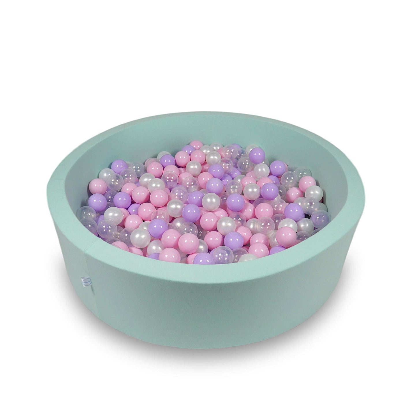 Piscine à Balles 110x30cm menthe avec boules 400pcs (rose bébé, perle, transparent, chiné)