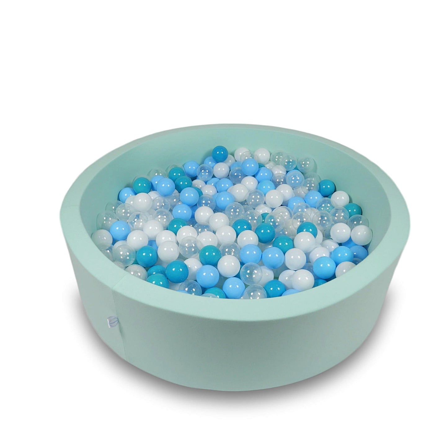 Piscine à balles 110x30cm menthe avec balles 400pcs (turquoise, blanc, transparent, bleu bébé)