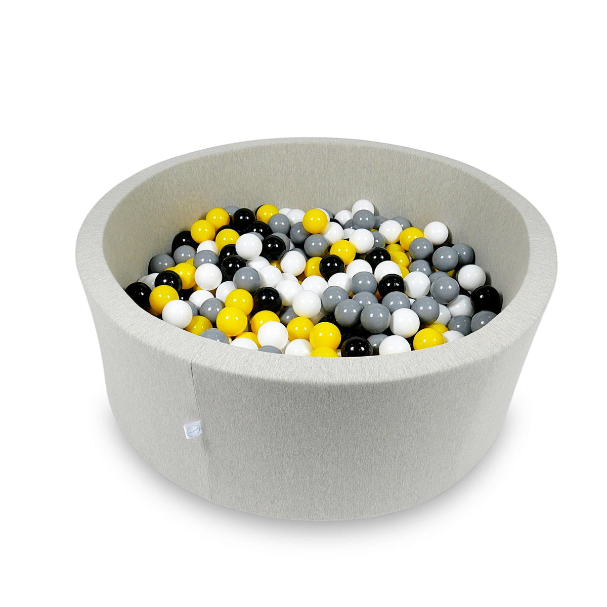 Piscine à balles 110x40cm gris clair avec balles 500pcs (jaune, blanc, gris, noir)