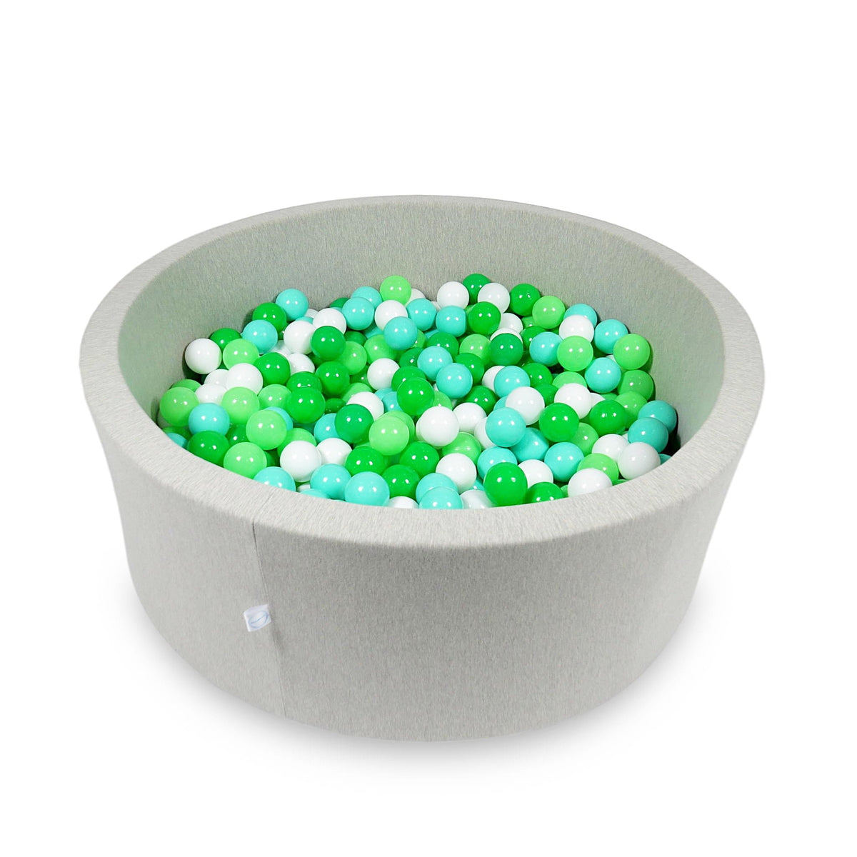 Piscine à Balles 110x40cm gris clair avec boules 500pcs (blanc, céladon, menthe, vert)