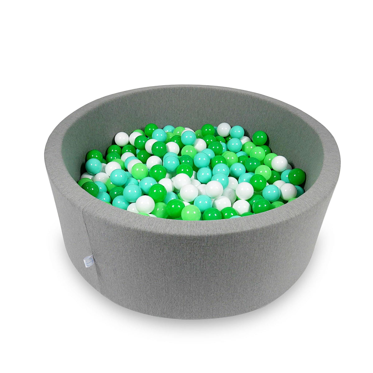 Piscine à balles 110x40cm gris avec balles 500pcs (blanc, céladon, menthe, vert)