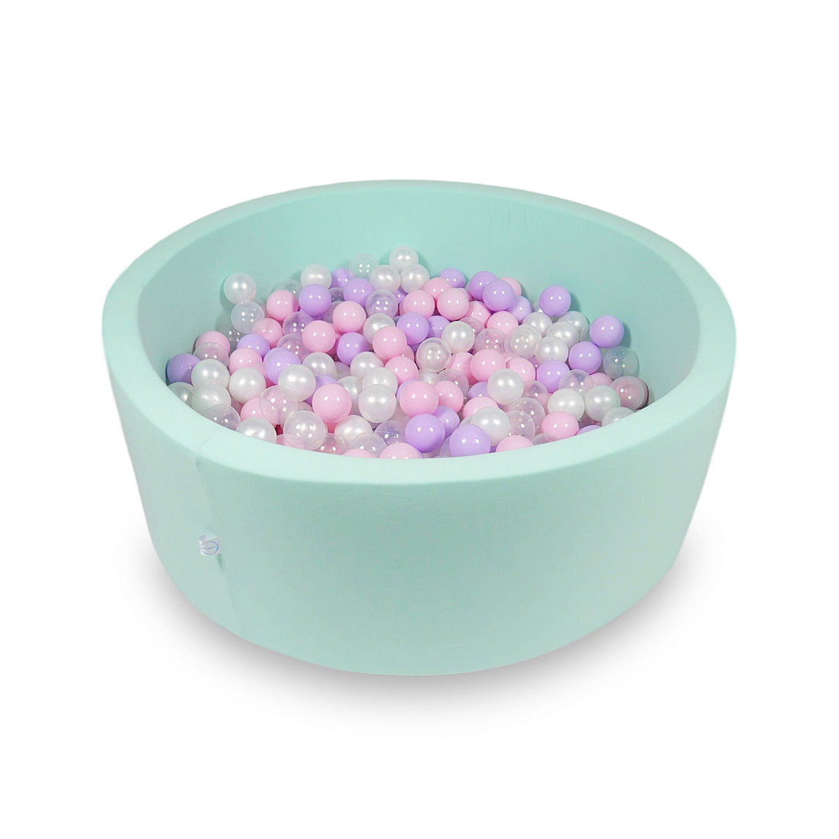 Piscine à Balles 110x40cm menthe avec boules 500pcs (rose bébé, perle, transparent, chiné)