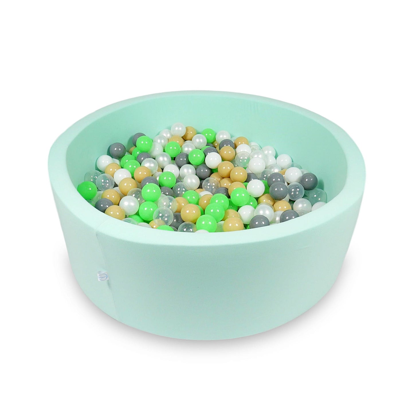 Piscine à Balles 110x40cm menthe avec boules 500pcs (céladon, blanc, transparent, perle, beige, gris)