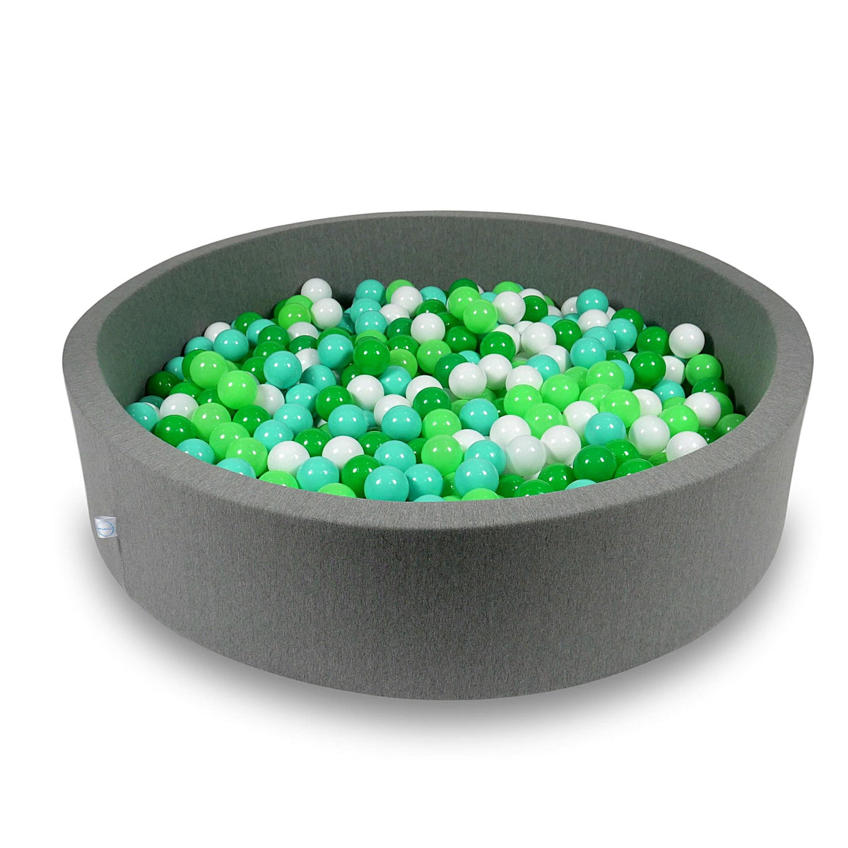 Piscine à balles 130x30cm gris avec balles 600pcs (blanc, céladon, menthe, vert)