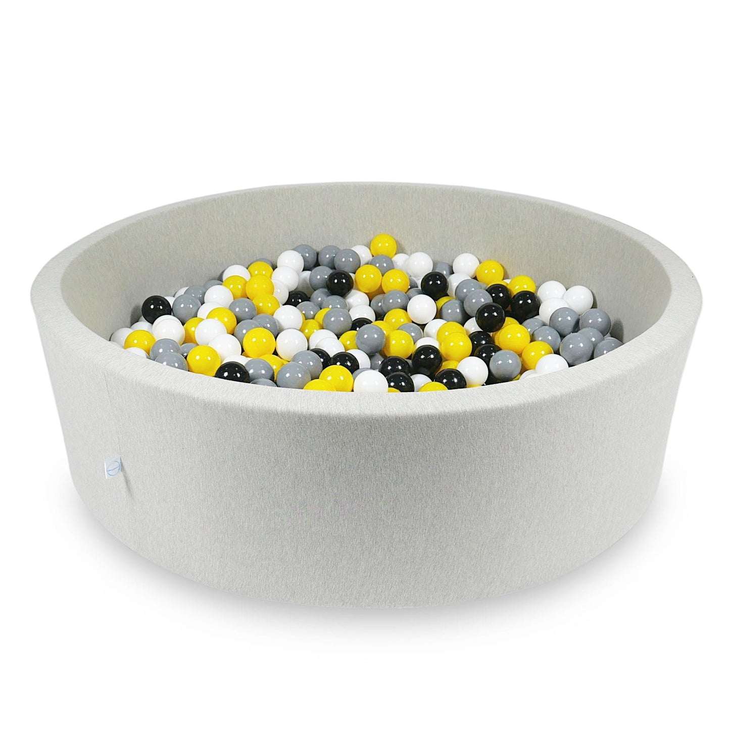 Piscine à balles 130x40cm gris clair avec balles 700pcs (jaune, blanc, gris, noir)