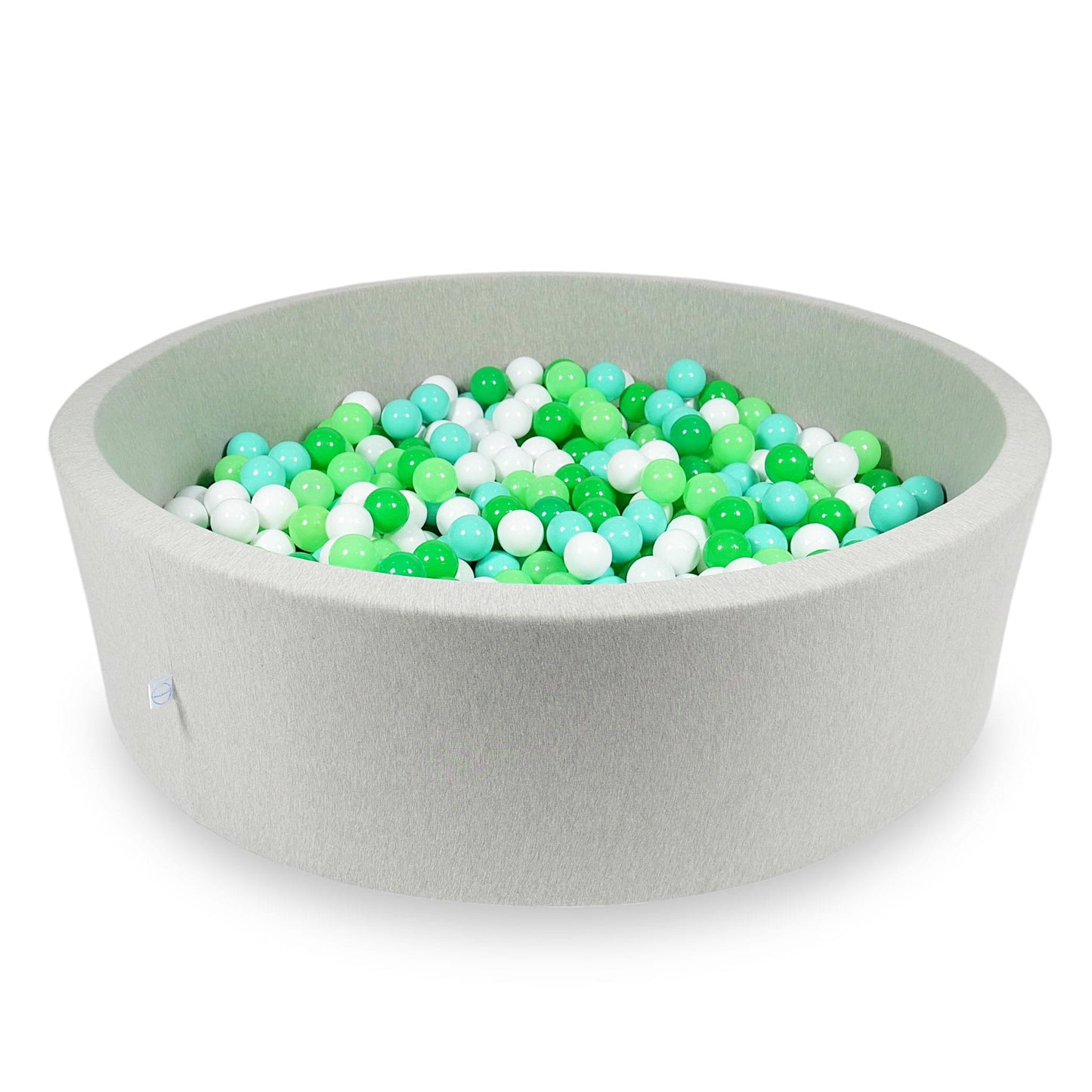 Piscine à Balles 130x40cm gris clair avec boules 700pcs (blanc, céladon, menthe, vert)