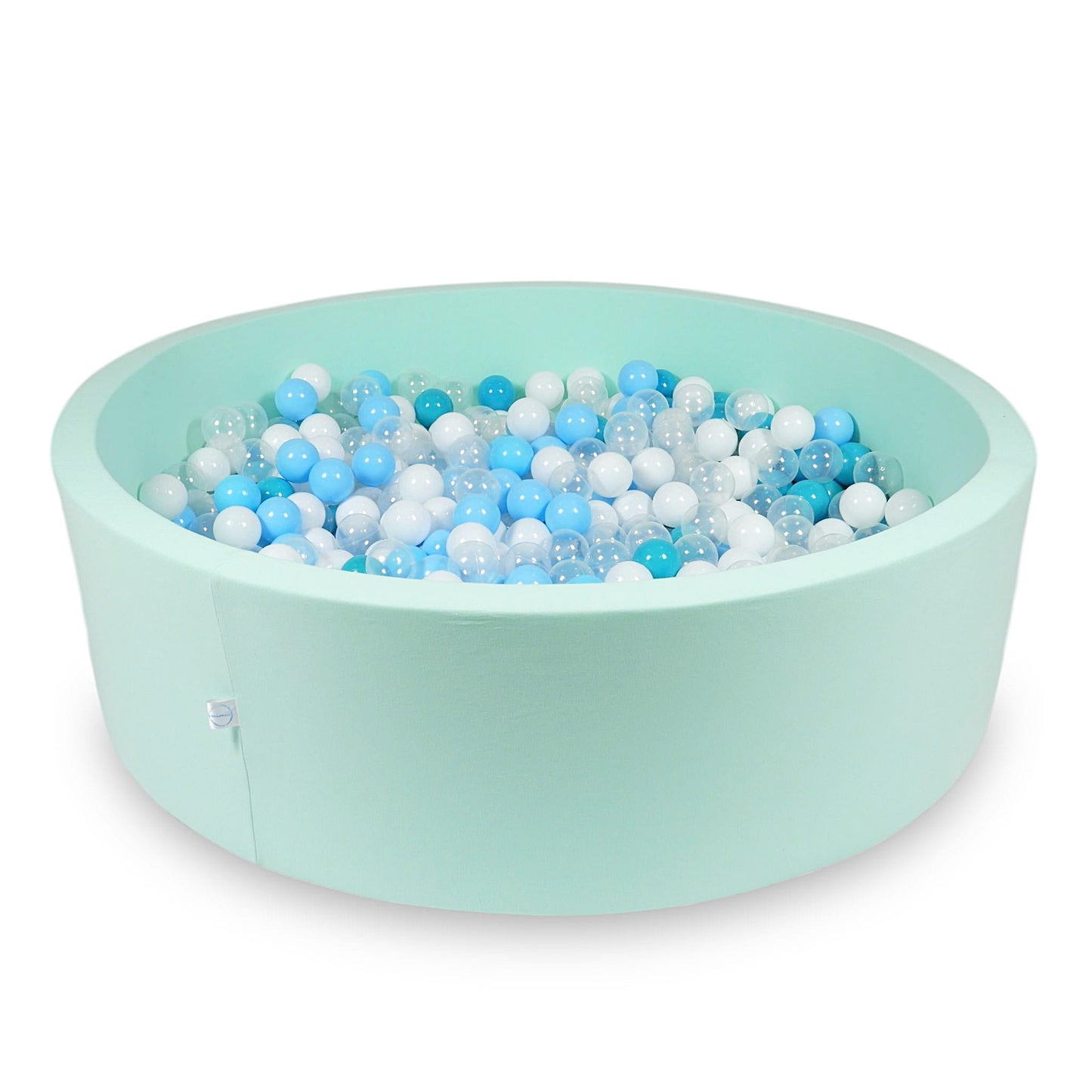 Piscine à balles 130x40cm menthe avec balles 700pcs (turquoise, blanc, transparent, bleu bébé)