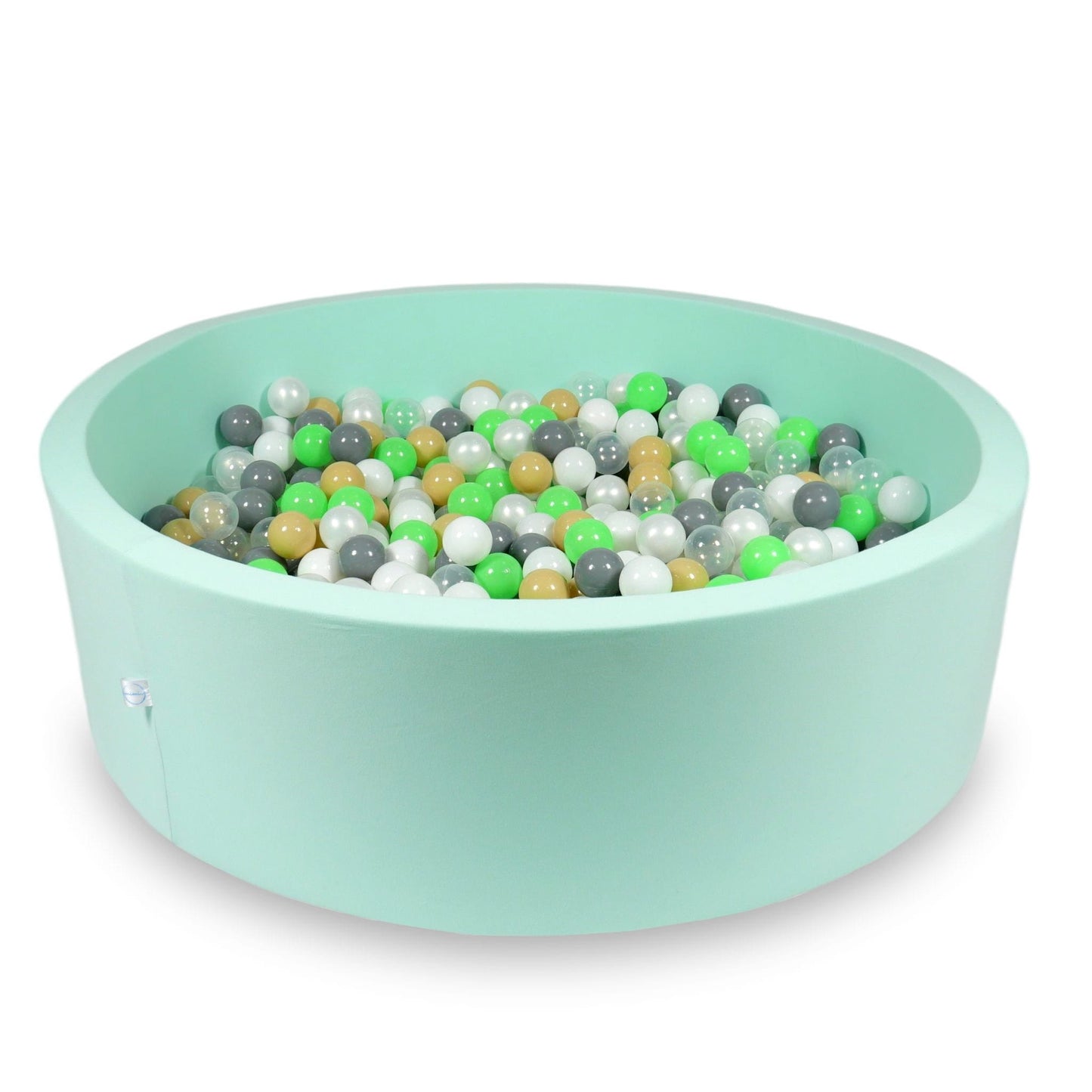 Piscine à Balles 130x40cm menthe avec boules 700pcs (céladon, blanc, transparent, perle, beige, gris)