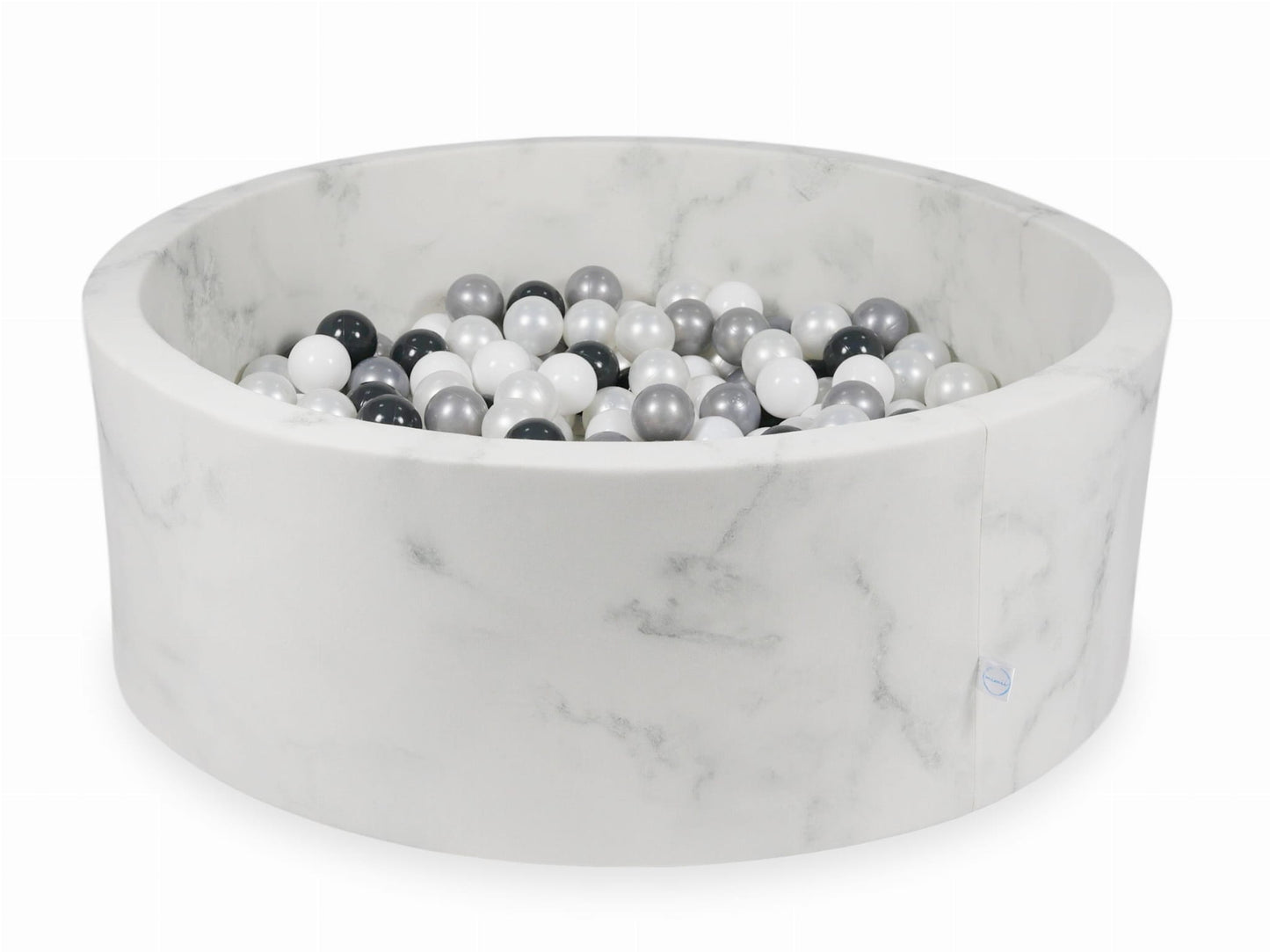 Piscine à Balles 110x40 marbre avec boules 500pcs (blanc, perle, argent, graphite)