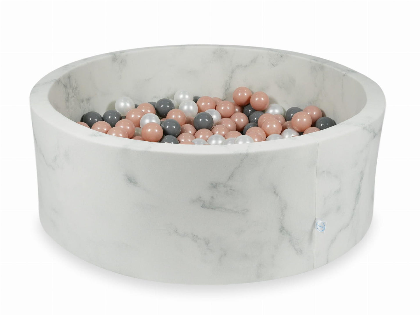 Piscine à Balles 110x40 marbre avec boules 500pcs (or rose, gris, perle)