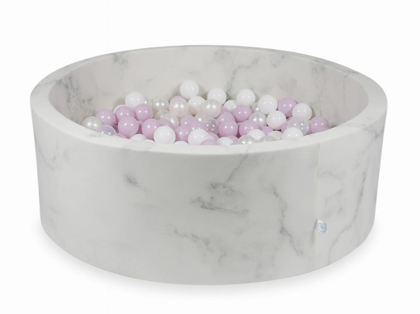 Piscine à Balles 110x40 marbre avec boules 500pcs (perle rose layette, blanc, transparent, perle)