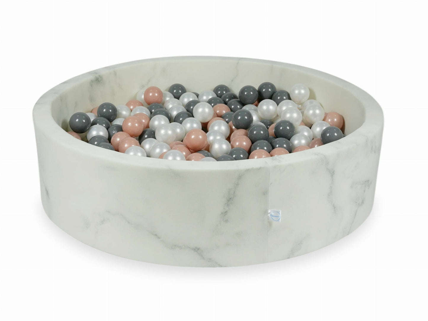 Piscine à Balles 110x30 marbre avec boules 400pcs (or rose, gris, perle)