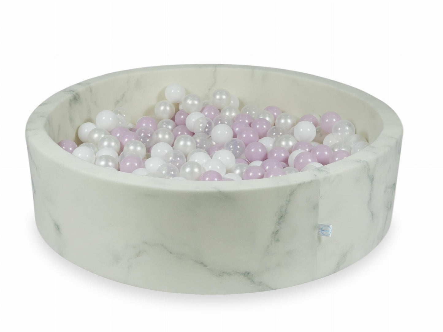 Piscine à Balles 110x30 marbre avec boules 400pcs (perle rose layette, blanc, transparent, perle)