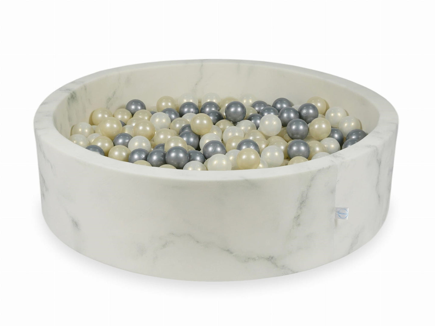 Piscine à Balles 110x30 marbre avec boules 400pcs (or clair, argent, effet sirène)