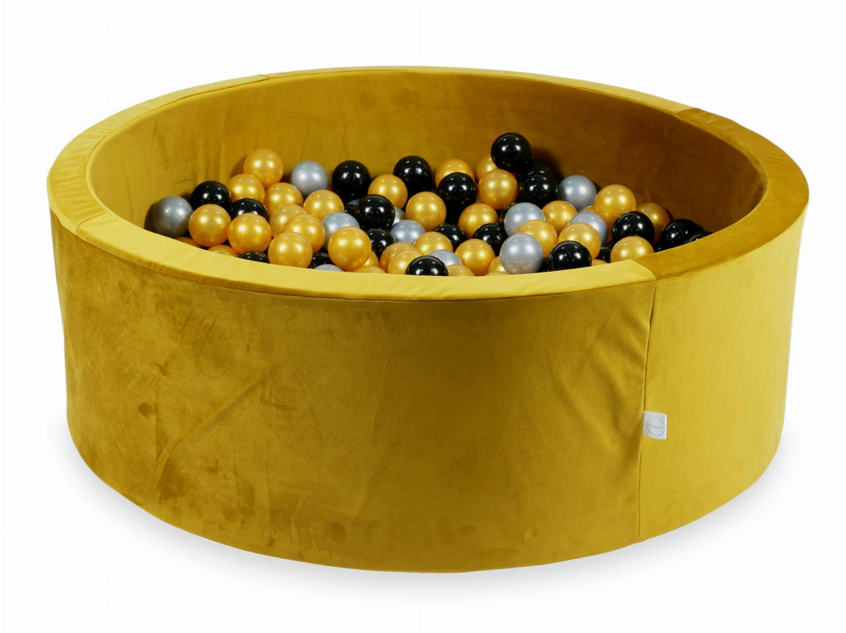 Piscine à balles avec balles 500pcs 110x40 velours or (argent, or, noir)
