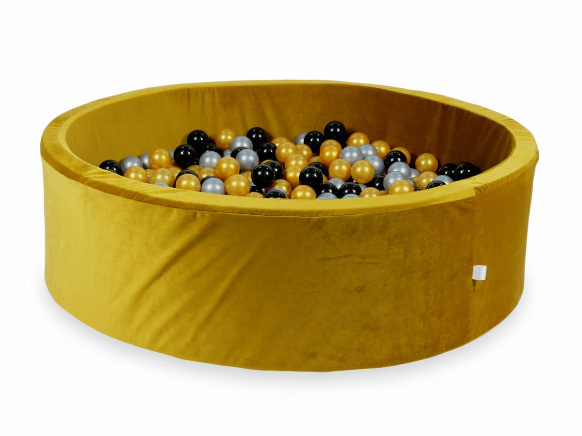 Piscine à balles avec balles 700pcs 130x40 velours or (argent, or, noir)