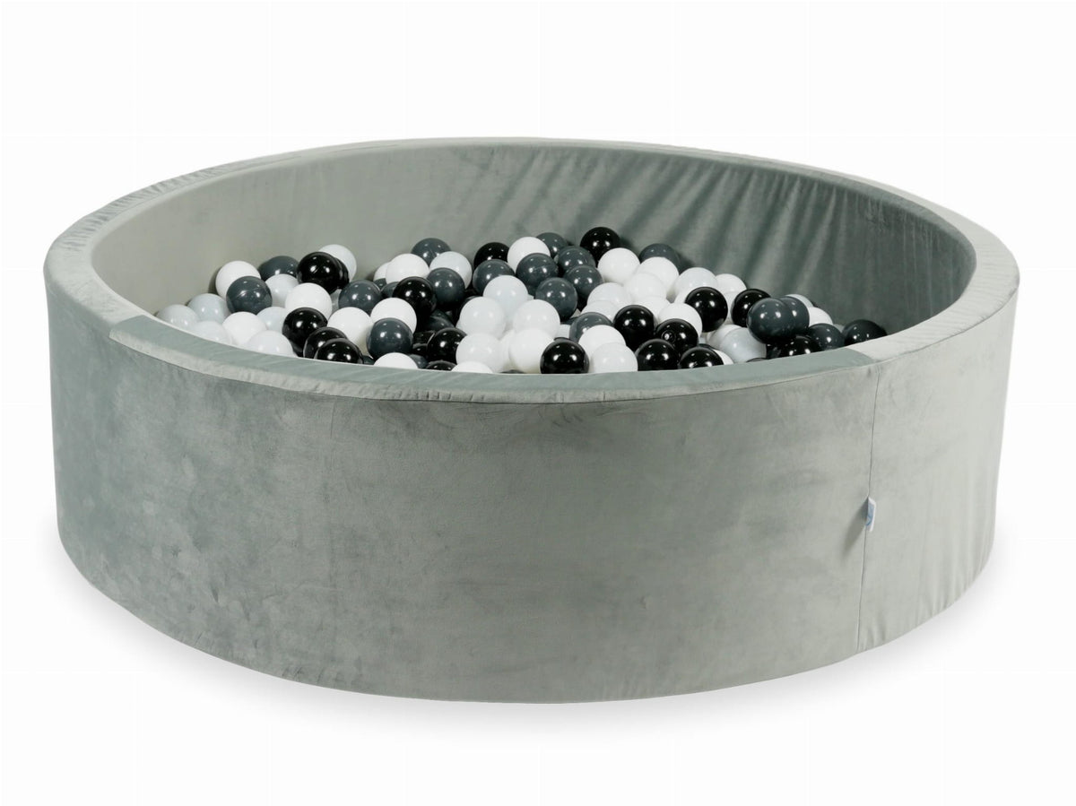 Piscine à balles avec balles 700pcs 130x40 gris velours (blanc, graphite, noir, blanc laineux)