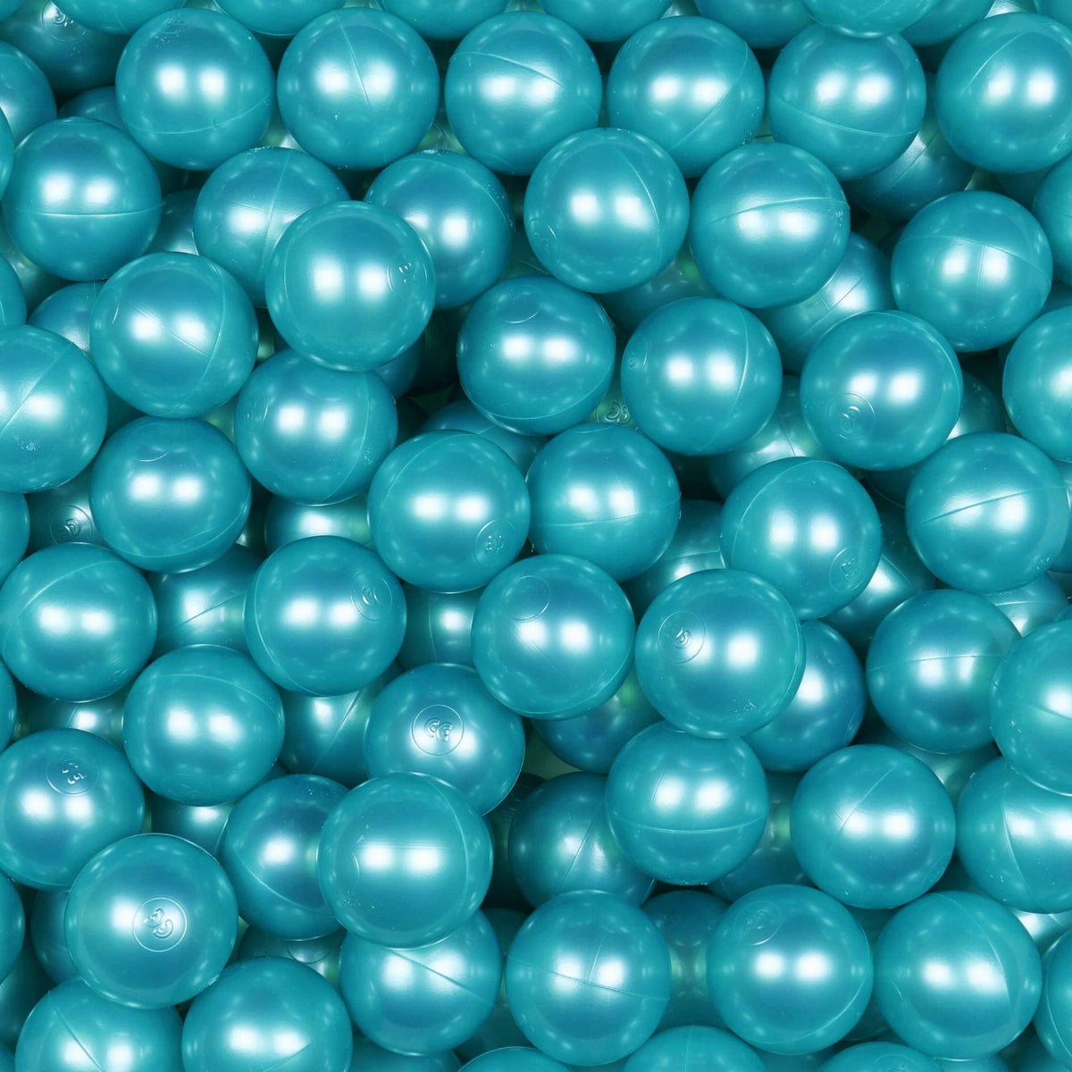 Balles pour piscine à balles ø7cm 50pcs Turquoise Métallisé