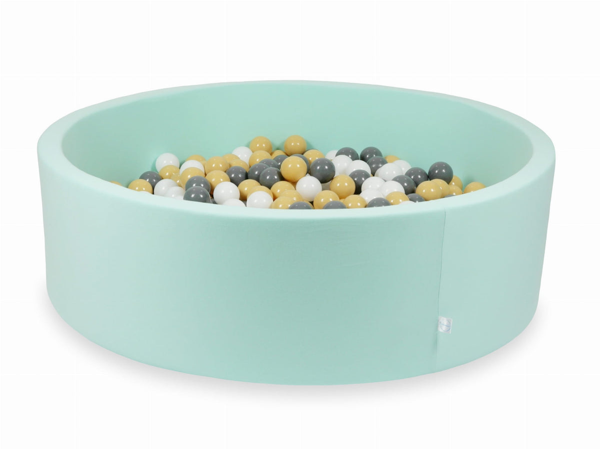 Piscine à Balles menthe 130x40 avec boules 700pcs (beige, gris, blanc)