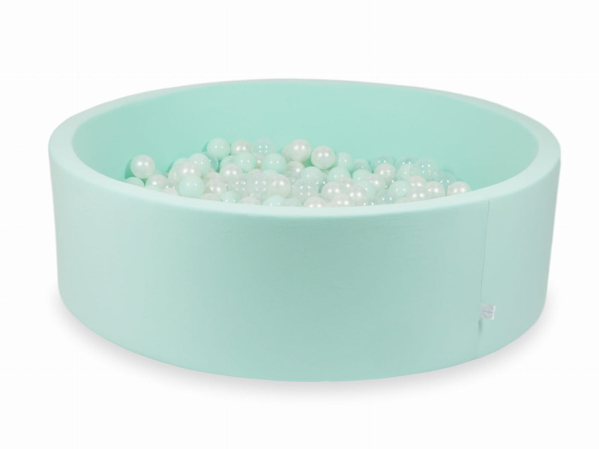 Piscine à Balles menthe 130x40 avec boules 700pcs (transparent, perle, menthe clair)