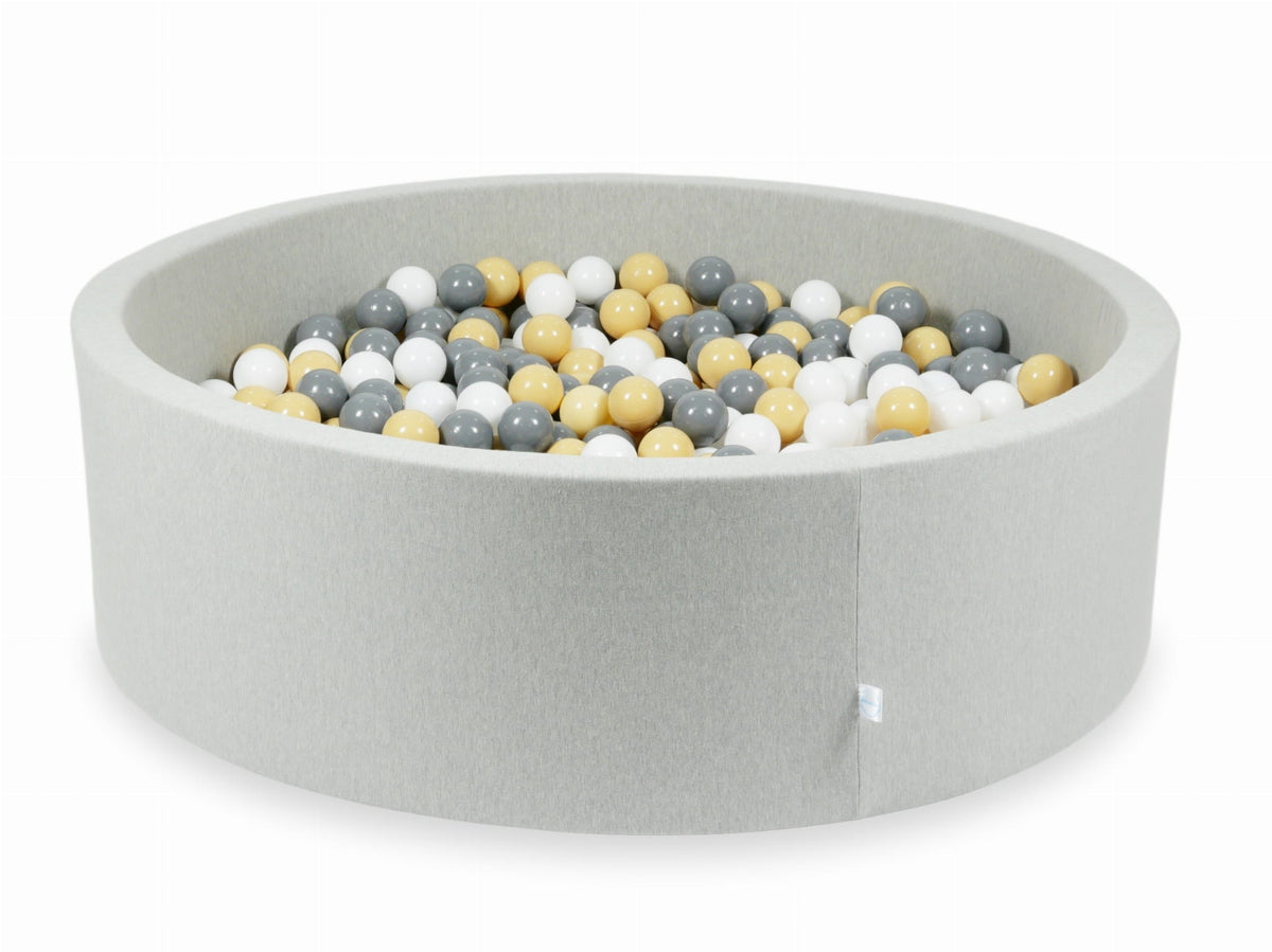 Piscine à Balles gris clair 130x40 avec balles 700pcs (beige, gris, blanc)