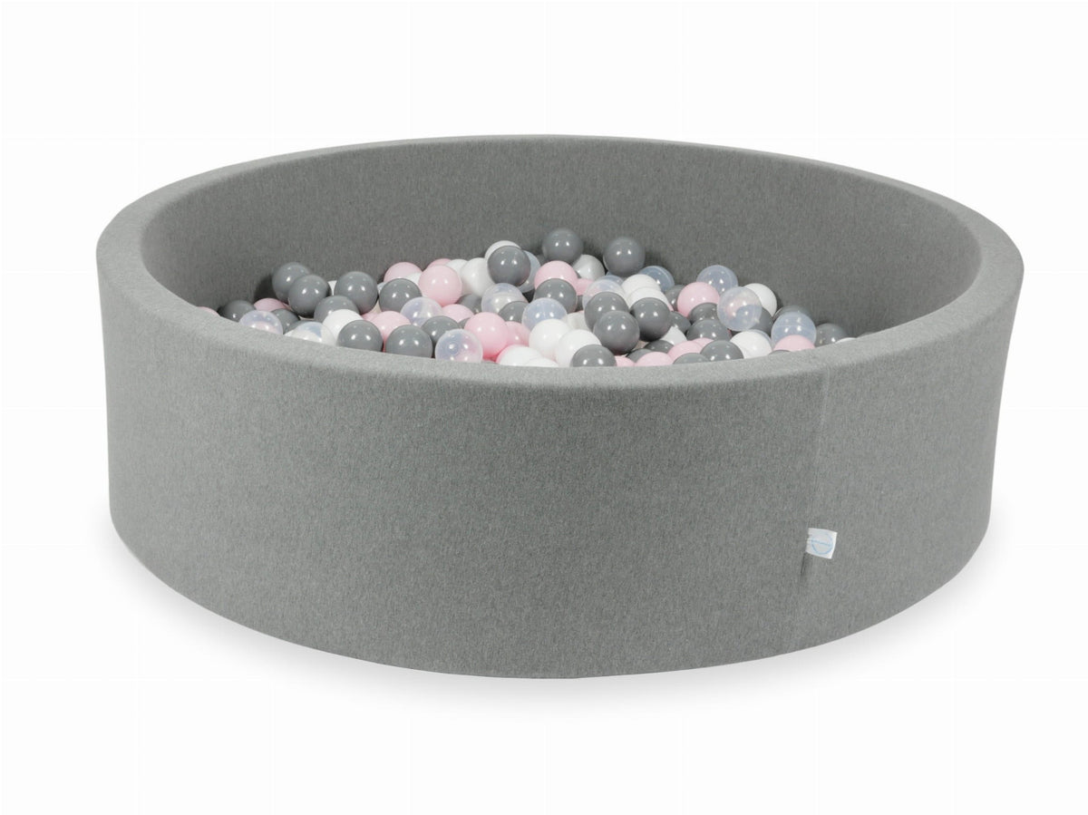 Piscine à Balles gris 130x40 avec balles 700pcs (transparent, blanc, gris, rose bébé)