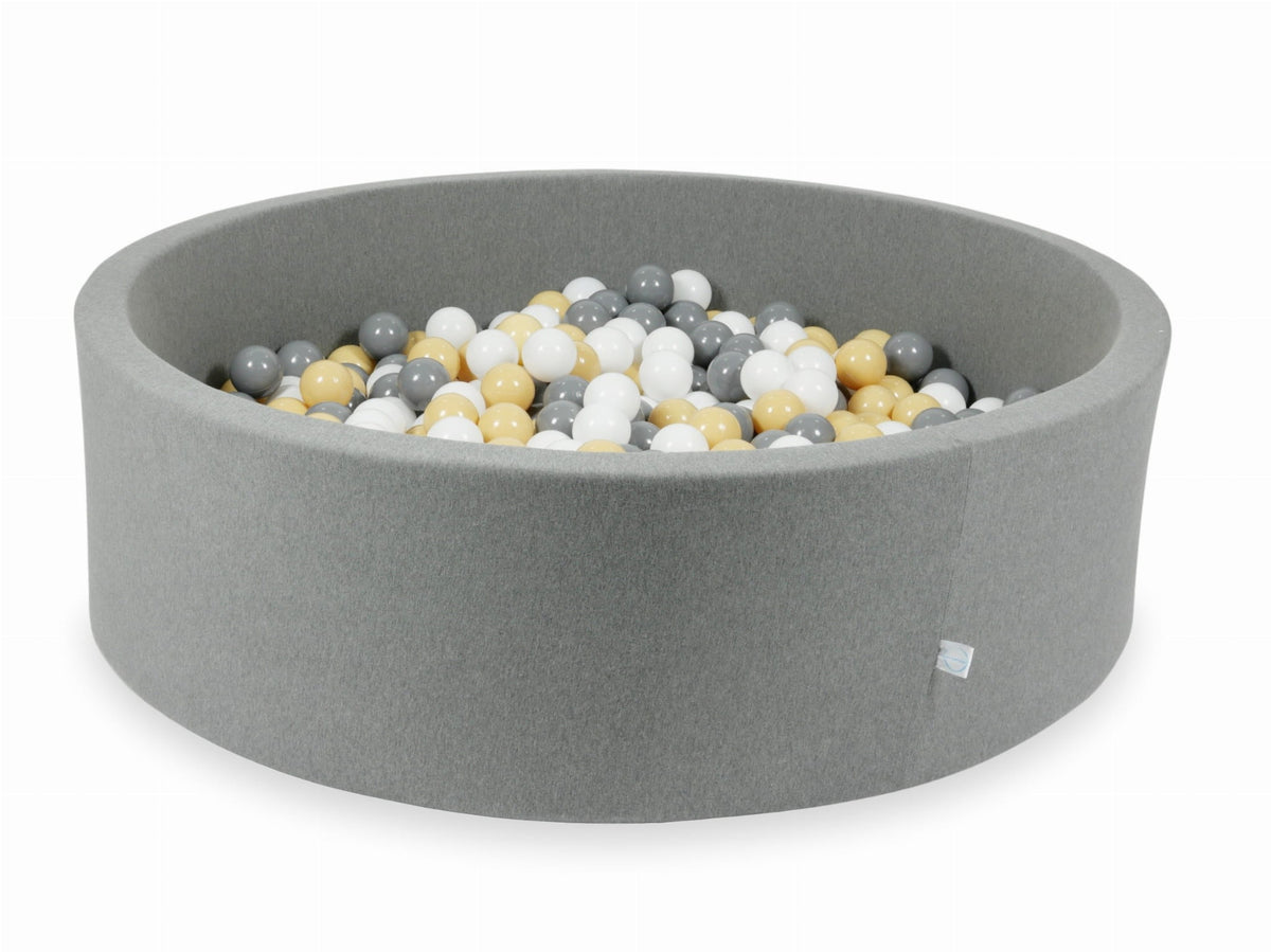 Piscine à Balles gris 130x40 avec boules 700pcs (blanc, gris, beige)