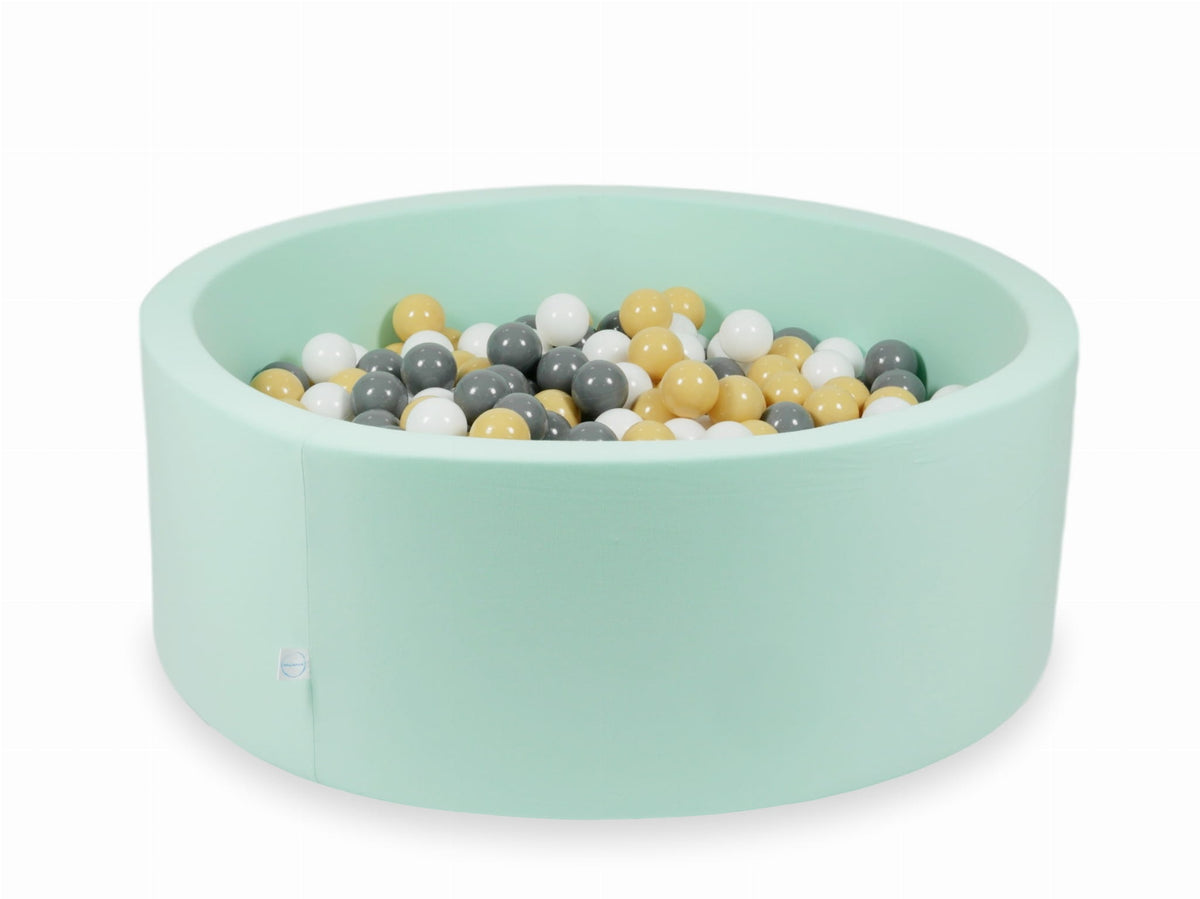 Piscine à Balles menthe 110x40 avec boules 500pcs (beige, gris, blanc)