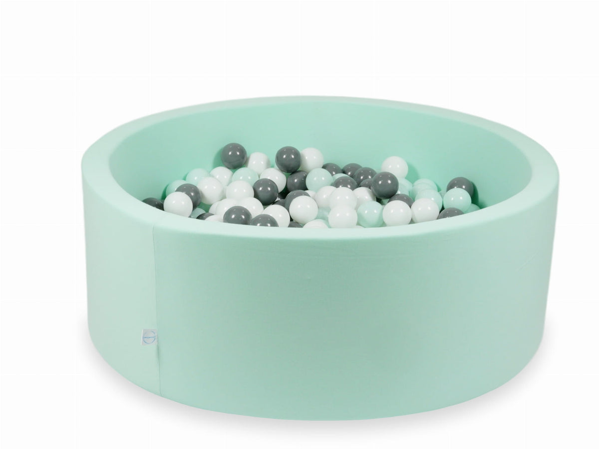 Piscine à Balles menthe 110x40 avec balles 500pcs (blanc, gris, menthe clair)