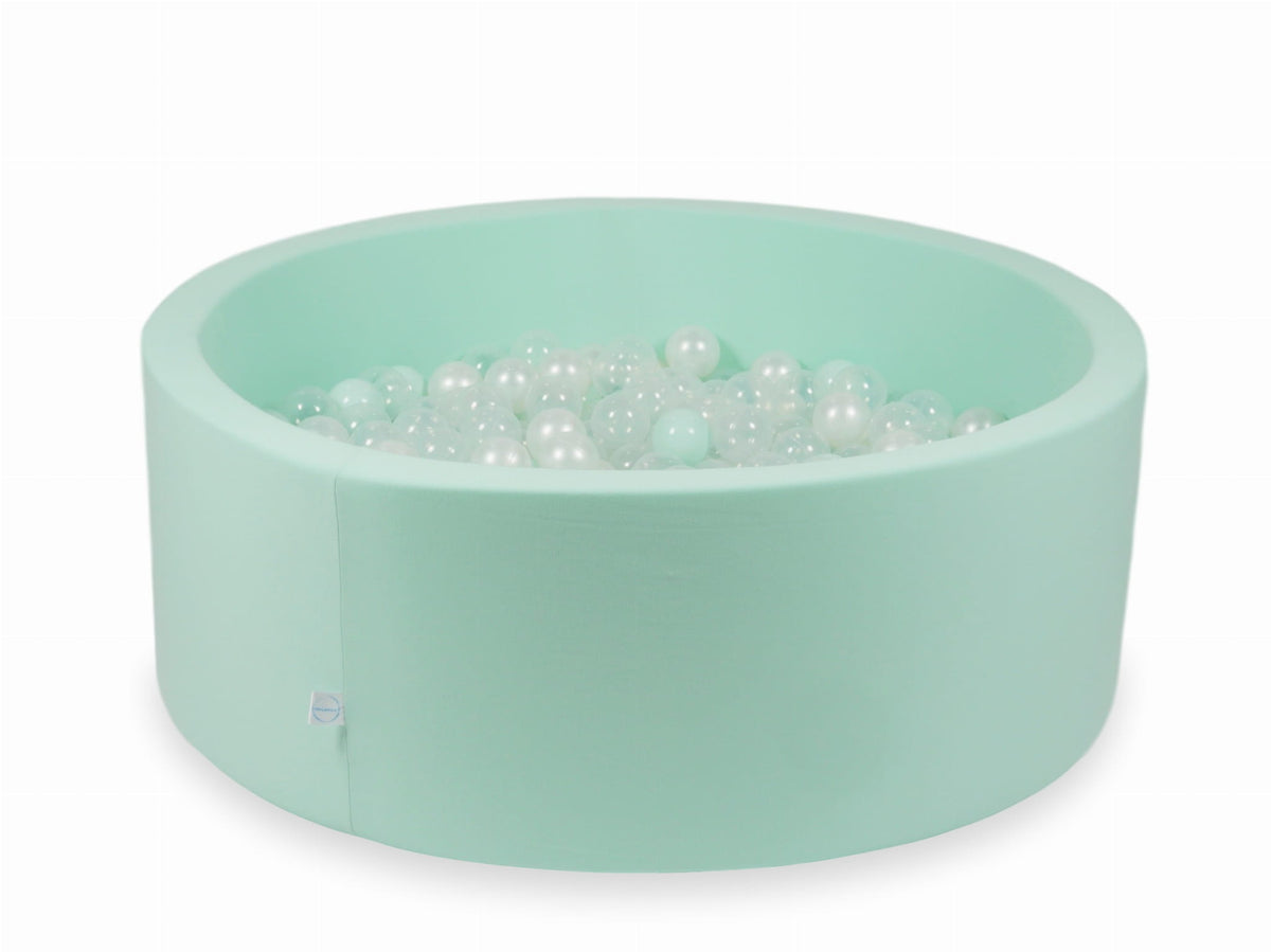 Piscine à Balles menthe 110x40 avec boules 500pcs (transparent, perle, menthe clair)