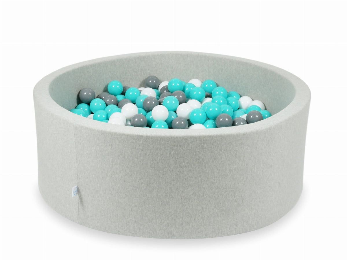Piscine à Balles gris clair 110x40 avec balles 500pcs (turquoise, blanc, gris)