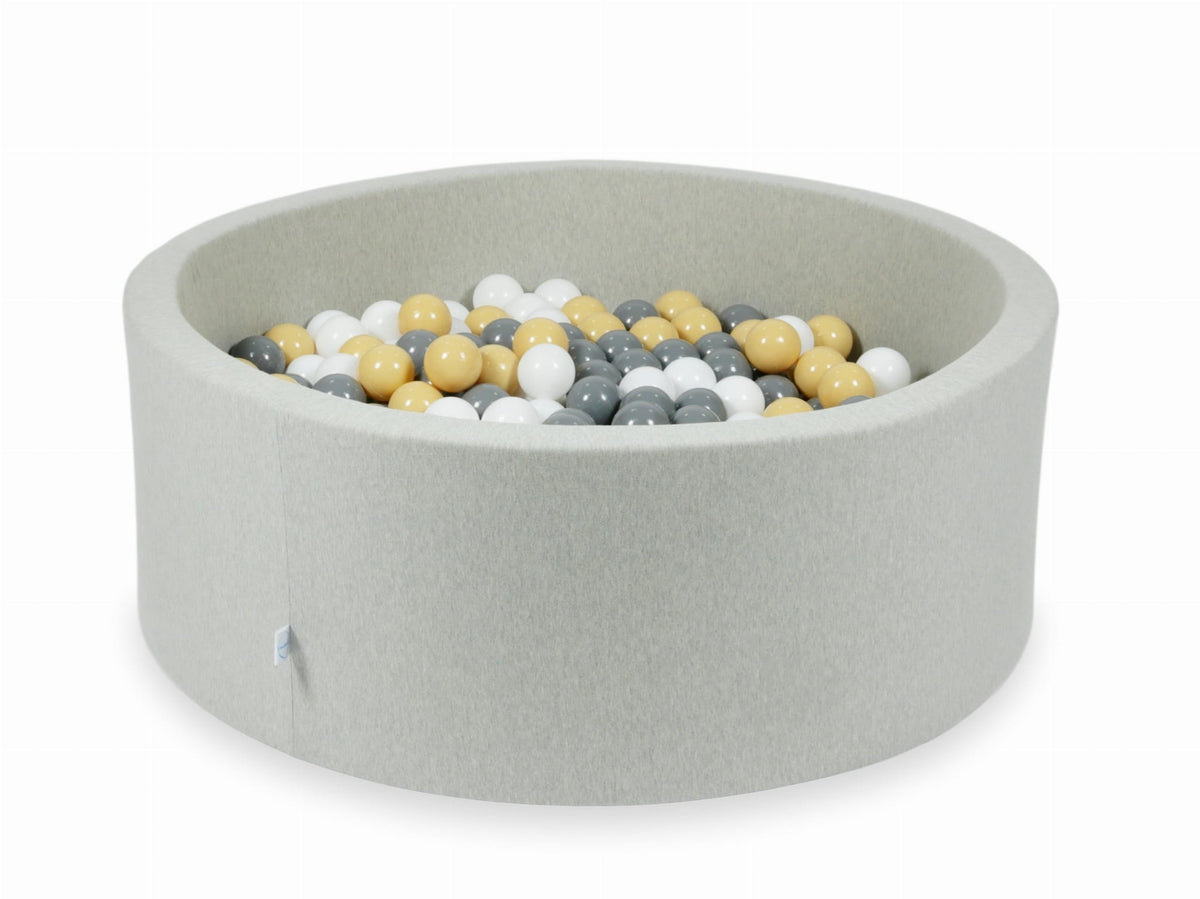 Piscine à Balles gris clair 110x40 avec balles 500pcs (beige, gris, blanc)
