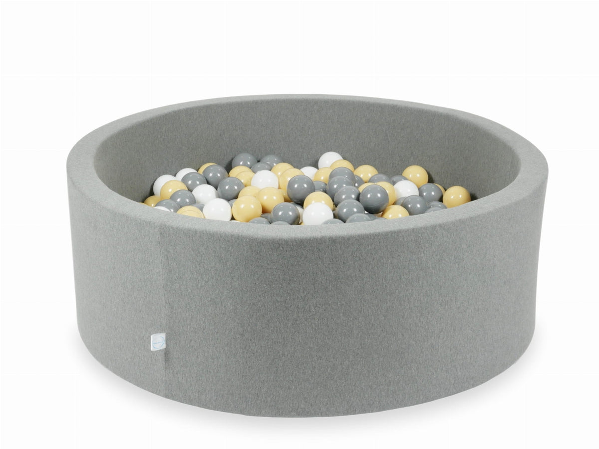 Piscine à Balles gris 110x40 avec boules 500pcs (blanc, gris, beige)