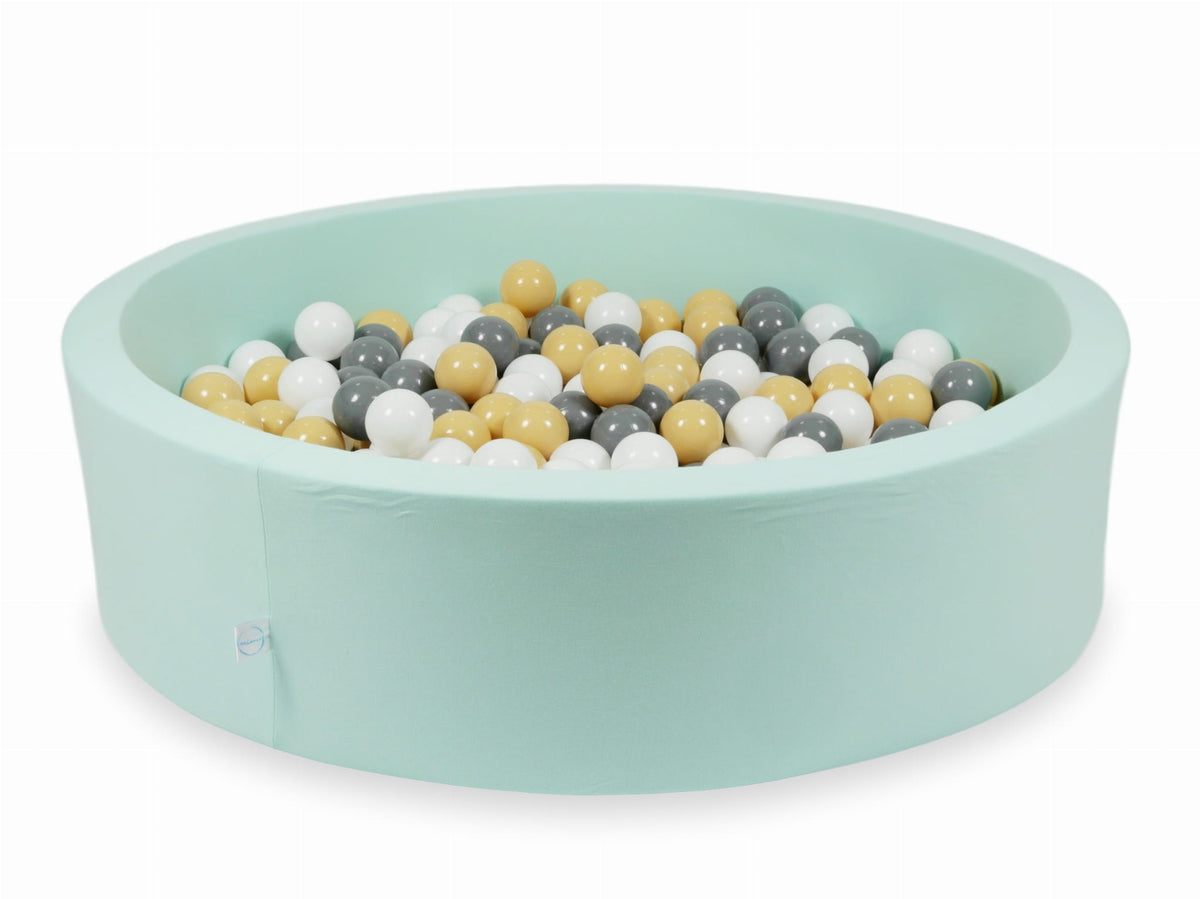 Piscine à Balles menthe 110x30 avec boules 400pcs (beige, gris, blanc)