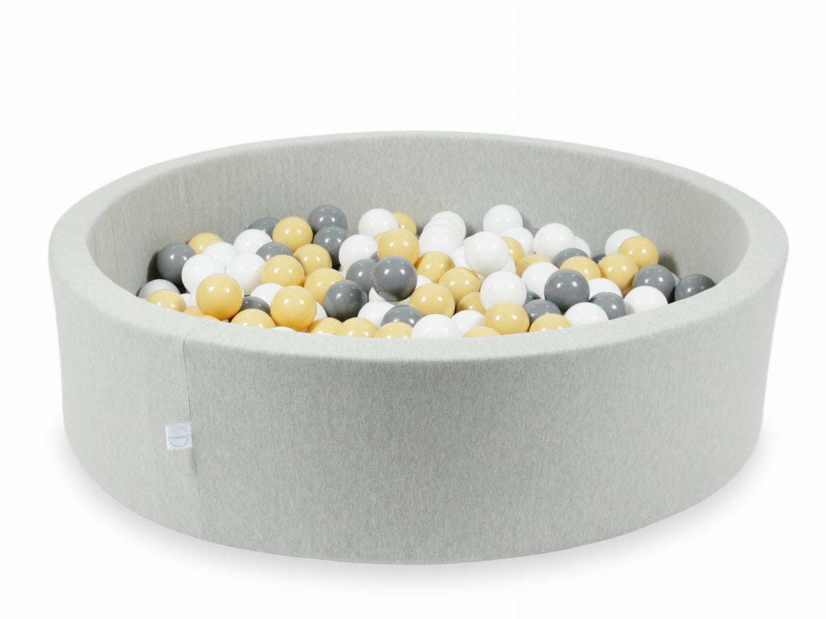 Piscine à Balles gris clair 110x30 avec balles 400pcs (beige, gris, blanc)