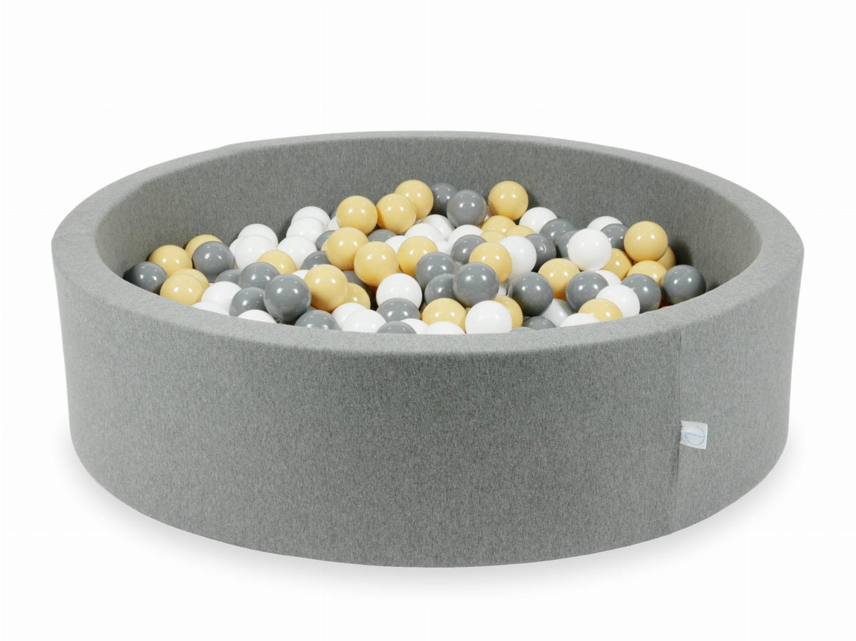 Piscine à Balles gris 110x30 avec balles 400pcs (blanc, gris, beige)