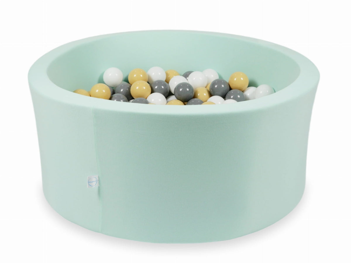 Piscine à Balles menthe 90x40 avec boules 300pcs (beige, gris, blanc)