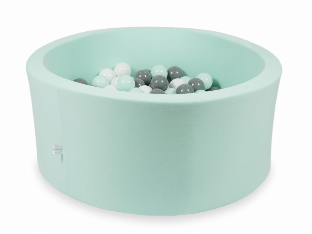 Piscine à Balles menthe 90x40 avec boules 300pcs (blanc, gris, menthe clair)