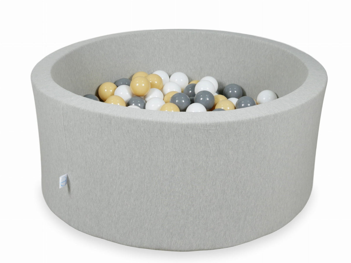 Piscine à Balles gris clair 90x40 avec boules 300pcs (beige, gris, blanc)