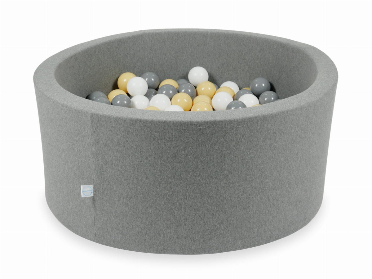 Piscine à Balles gris 90x40 avec boules 300pcs (blanc, gris, beige)