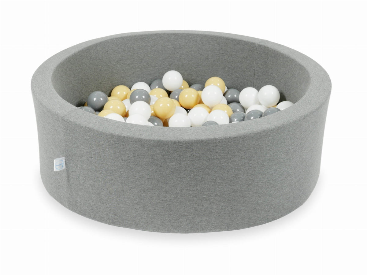 Piscine à Balles gris 90x30 avec boules 200pcs (blanc, gris, beige)