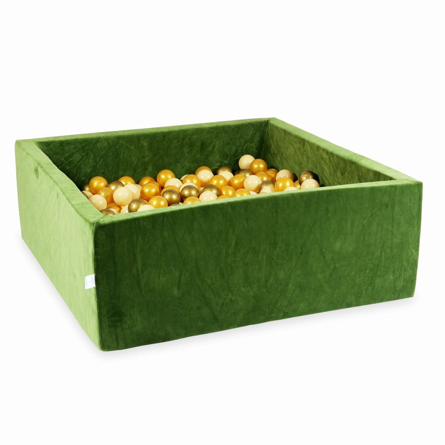 Piscine à balles 110x110x40 Velvet Soft Olive avec balles 600 pcs. (beige, or, vieil or)