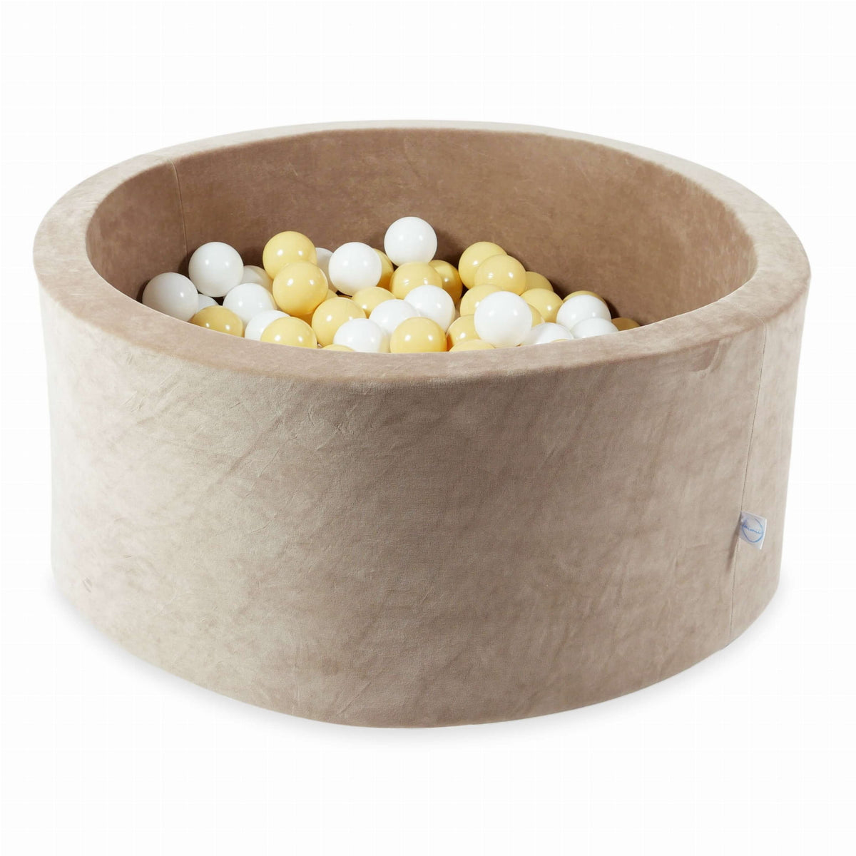 Piscine à Balles 90x40 Velvet Soft Dark Beige avec balles 300 pcs. (blanc, beige)